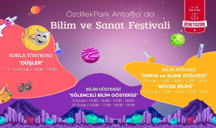 BİLİM VE SANAT FESTİVALİ ÖZDİLEKPARK ANTALYA' DA