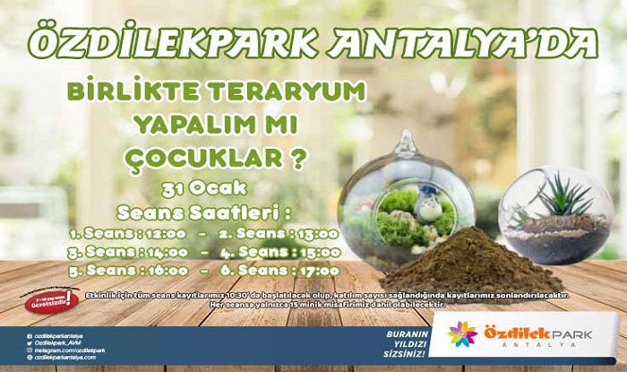 TERARYUM ATÖLYESİ ÖZDİLEKPARK ANTAKYA'DA