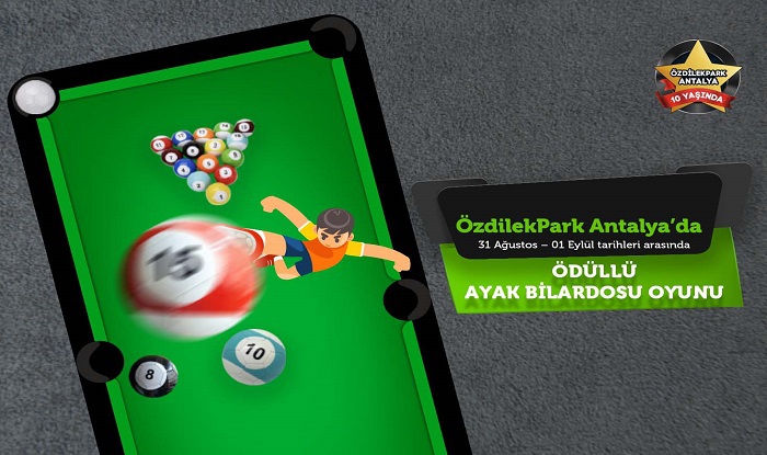 ÖDÜLLÜ AYAK BİLARDOSU OYUNU ÖZDİLEKPARK ANTALYA' DA